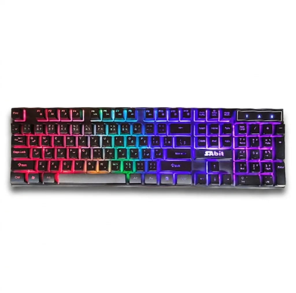 کیبورد گیمینگ سابیت مدل GK-5200، سوییچ ممبران، Full-Size، نورپردازی LED RGB