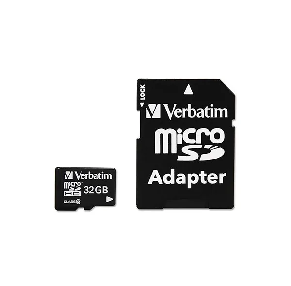 کارت حافظه Micro SDHC ورباتیم مدل Premium v10 کلاس 10 UHS-I سرعت 90MB/S ظرفیت 32 گیگابایت به همراه آداپتور