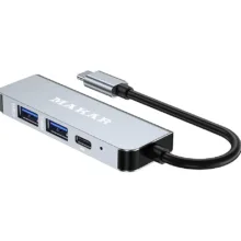 هاب ۴ پورت و مبدل USB-C به HDMI ماکار مدل MK-S-HDMI