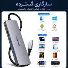 هاب 6 پورت USB-C لنشن مدلC26bHE