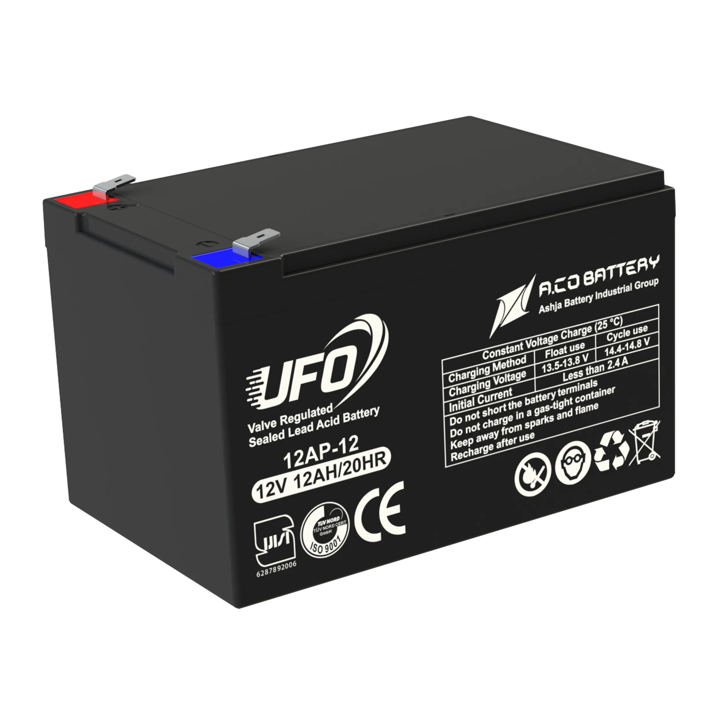 باتری یو پی اس 12 ولت 12 آمپر یوفو مدل Aco-12v-12