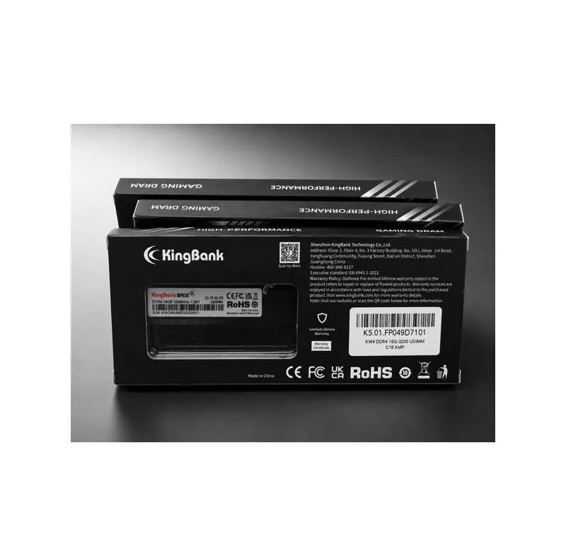 رم دسکتاپ DDR4 تک کاناله 3200 مگاهرتز CL16 کینگ بانک مدل KJXB Headsink ظرفیت 16 گیگابایت