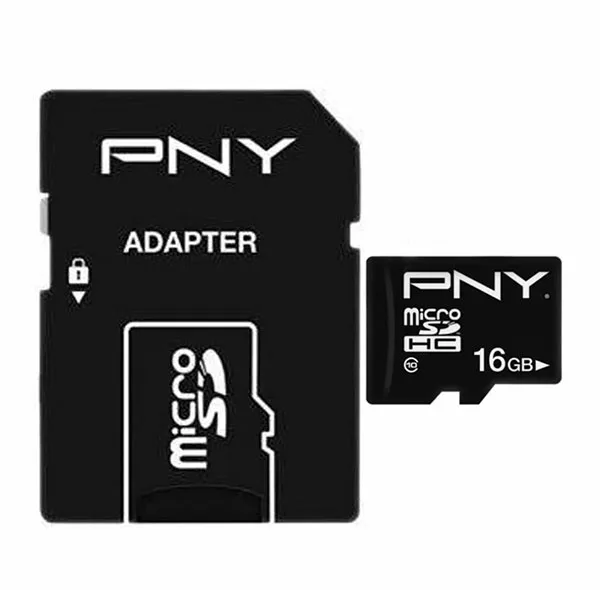 کارت حافظه microSD پی ان وای مدل PERFORMANCE PLUS کلاس 10 استاندارد HS سرعت 20MBps ظرفیت 16 گیگابایت به همراه آداپتور SD