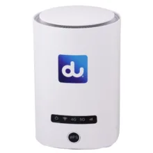 مودم 5G قابل حمل مدل KJ33 با سرعت 300 مگابیت بر ثانیه، پشتیبانی از شبکه‌های 3G/4G/5G، فرکانس دو بانده 2.4 و 5 گیگاهرتز، چهار پورت اترنت گیگابیتی، درگاه تایپ سی و کلیدهای WPS و ریست