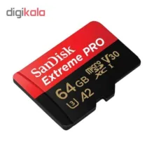 کارت حافظه microSDXC سن دیسک مدل Extreme PRO کلاس A2 استاندارد UHS-I U3 سرعت 170MBps ظرفیت 64 گیگابایت