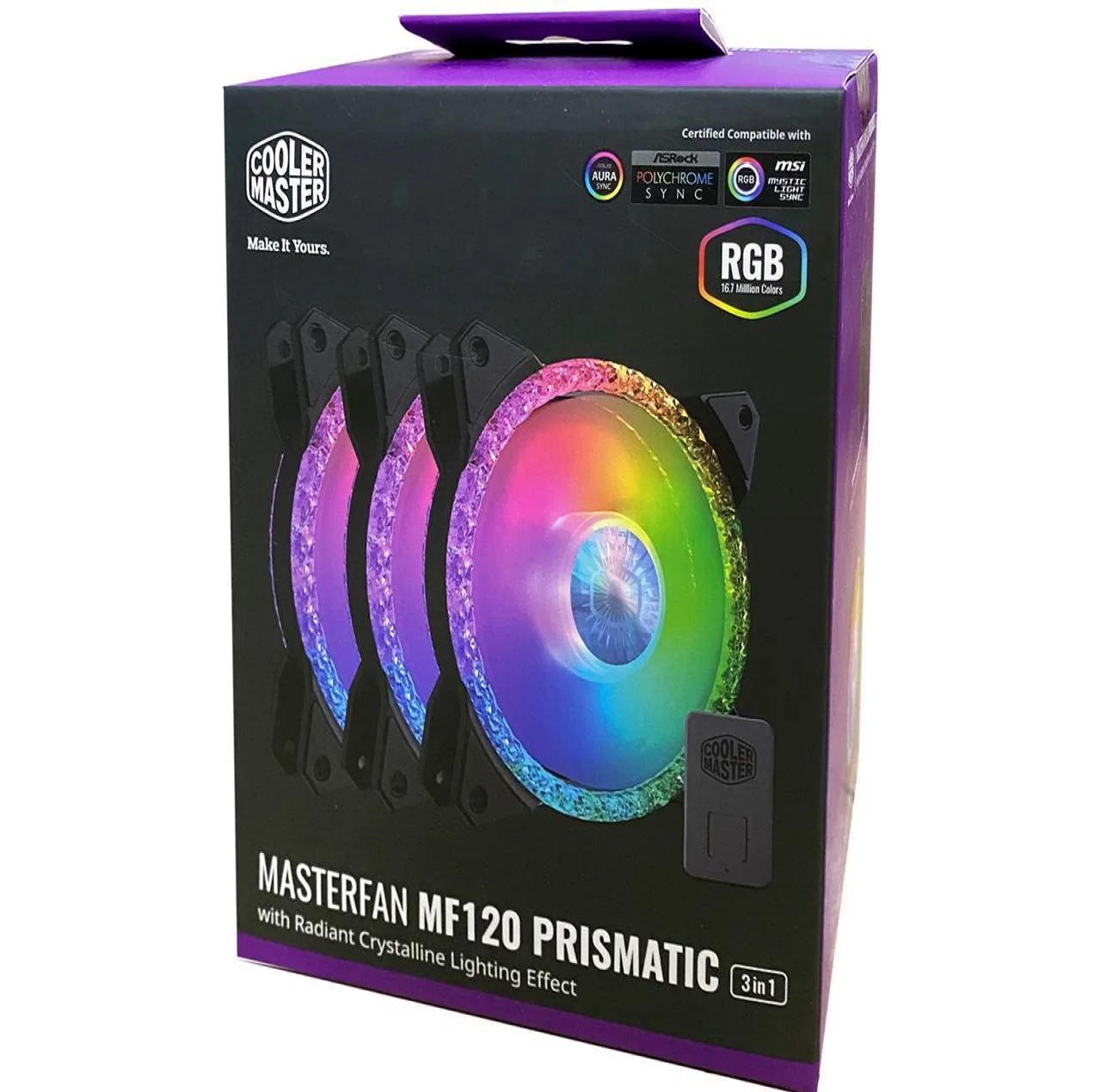 فن کیس کولر مستر مدل MASTERFAN MF120 PRISMATIC 3IN1 بسته سه عددی