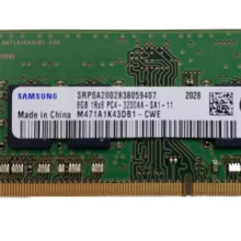 رم لپ تاپ DDR4 تک کاناله 3200 مگاهرتز CL11 سامسونگ مدل PC4 ظرفیت 8 گیگابایت