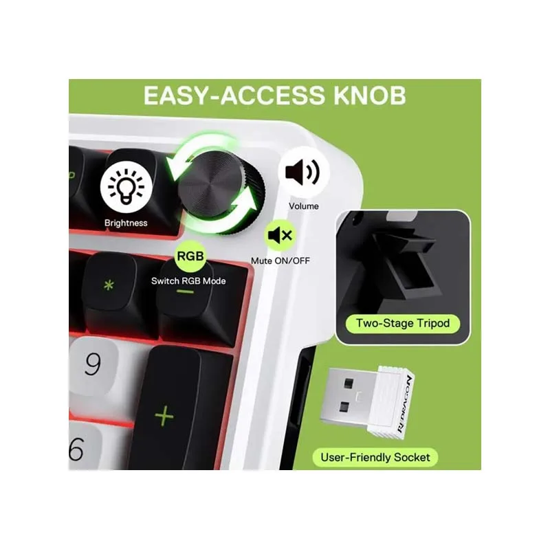 کیبورد گیمینگ ردراگون مدل EISA K686 WBG PRO