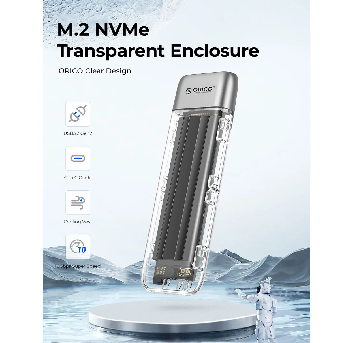 قاب M.2 NVMe SSD اوریکو مدل TXM2-C3