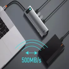 هاب 11 پورت باسئوس مدل METAL GLEAM SERIES Multifunctional