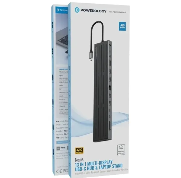 هاب 13 پورت USB-C پاورولوژی مدل Nexis PWDC4DBBK