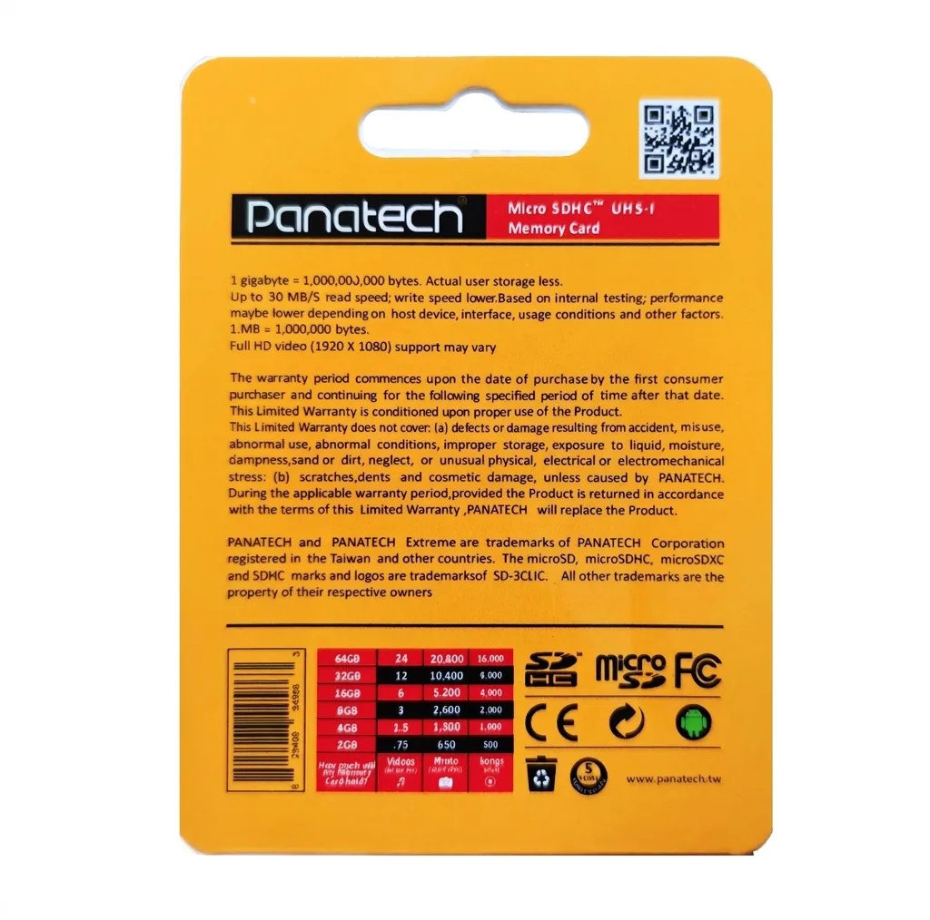 کارت حافظه microSD پاناتک مدل Extreme-UHS-1 کلاس Class 10 سرعت 100 مگابایت بر ثانیه ظرفیت 32 گیگابایت