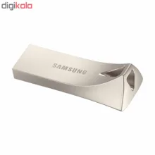 فلش مموری سامسونگ Bar Plus ظرفیت 64 گیگابایت USB 3.1 با بدنه فلزی مقاوم، سرعت انتقال 300 مگابایت بر ثانیه، ضد آب تا عمق یک متر، مقاوم در برابر ضربه، شوک، حرارت و مغناطیس