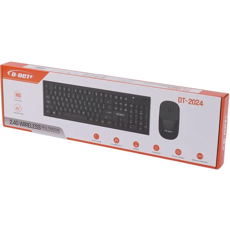 کیبورد و ماوس بی سیم دی-نت مدل DT-2024
