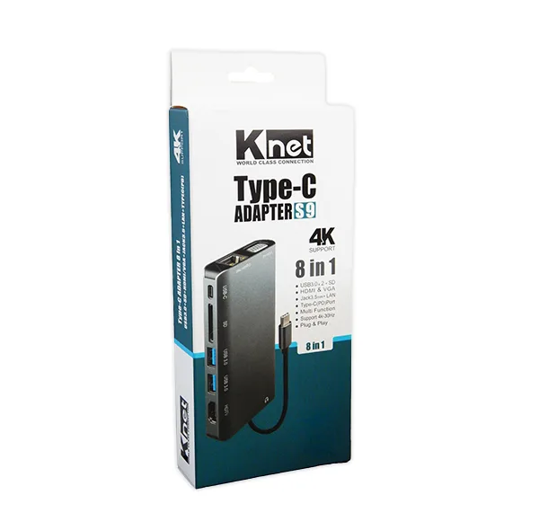 هاب 8 پورت USB-C کی نت مدل s9