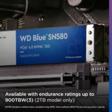 اس اس دی اینترنال PCIe Gen4 x4 وسترن دیجیتال مدل SN580 ظرفیت 2 ترابایت