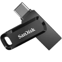 فلش مموری سن دیسک مدل Ultra Dual Drive ظرفیت 128 گیگابایت با طراحی دو کانکتوره USB و Type-C و وزن 10 گرم