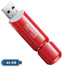فلش مموری ای دیتا مدل UV150 ظرفیت 64 گیگابایت، رابط USB 3.2 Gen1، سرعت خواندن 90 مگابایت بر ثانیه، طراحی درپوش‌دار، سازگار با گوشی، تبلت، کامپیوتر و تلویزیون