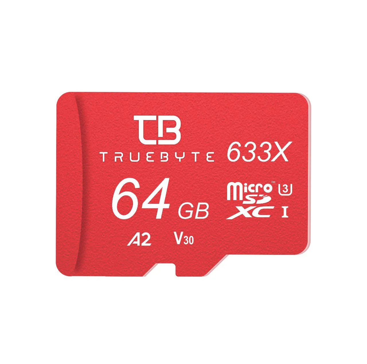کارت حافظه microSD XC تروبایت مدل 633X-A2-V30 کلاس 10 استاندارد UHS-I U3 سرعت 95MBps ظرفیت 64 گیگابایت به همراه کارتخوان