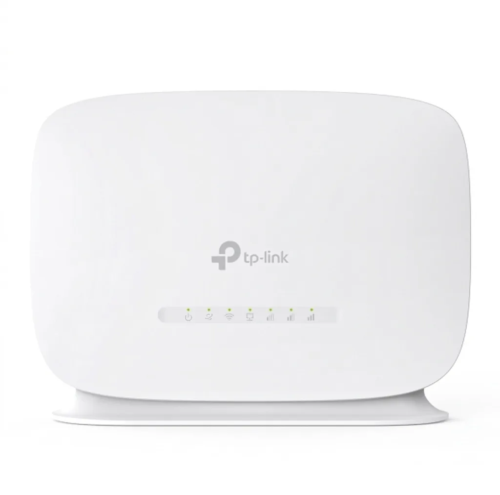 مودم روتر 4G تی‌پی‌لینک مدل TL-MR105 با پشتیبانی از شبکه‌های LTE/4G/3G/2G، استاندارد IEEE 802.11b/g/n، فرکانس 2.4 گیگاهرتز، فایروال IPv4 SPI و پشتیبانی همزمان تا 32 کاربر