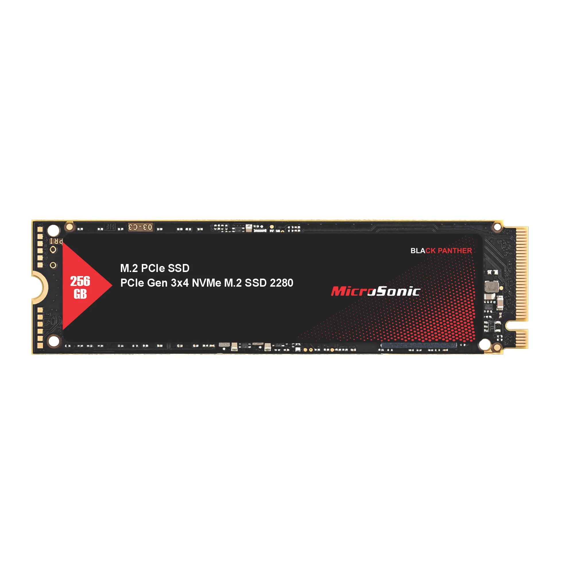اس اس دی اینترنال PCIe Gen3 x4 میکروسونیک مدل BLACK PANTHER ظرفیت 256 گیگابایت