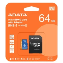 کارت حافظه‌ microSDHD ای دیتا مدل Premier کلاس 10 استاندارد UHS-I U1 سرعت 100MBps ظرفیت 64 گیگابایت