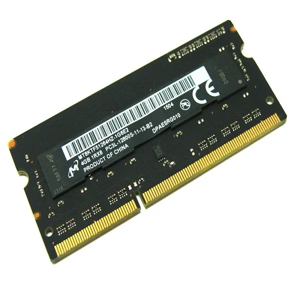 رم لپ تاپ DDR3L تک کاناله 1600 مگاهرتز CL11 میکرون مدل PC3L-12800 ظرفیت 4 گیگابایت