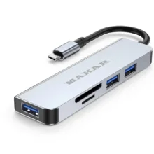 هاب و کارت خوان 5 پورت USB-C ماکار مدل 5in1 MK-HU235-C