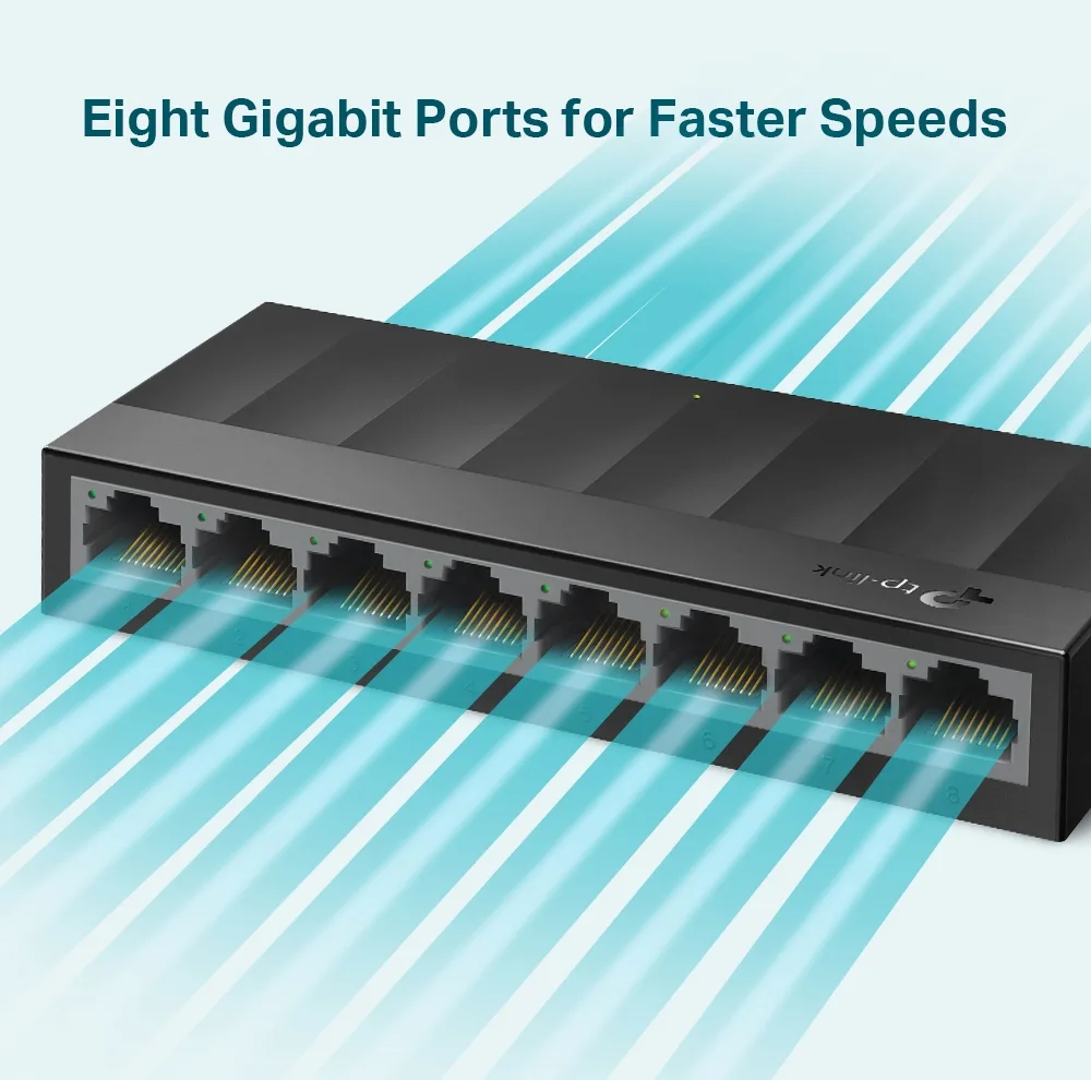 سوییچ 8 پورت گیگابیتی و دسکتاپ تی پی-لینک مدل LS1008G