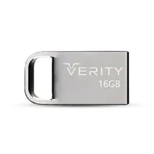 فلش مموری وریتی مدل V813 ظرفیت 16 گیگابایت، رابط USB 2.0 Type-A، بدنه فلزی، طراحی بندانگشتی، سازگار با موبایل، تبلت، کامپیوتر و تلویزیون، سرعت انتقال 20 مگابایت بر ثانیه