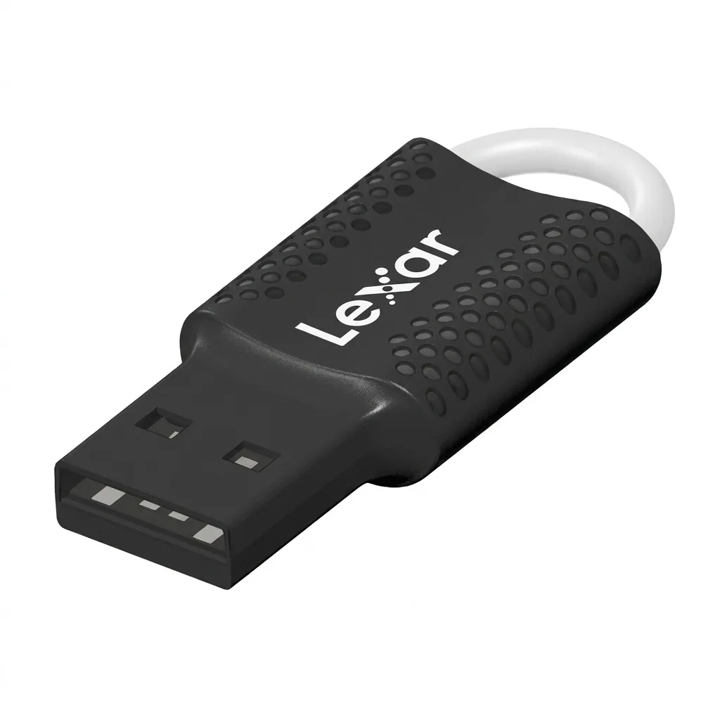 فلش مموری لکسار مدل V40 ظرفیت 128 گیگابایت با رابط USB 2.0، مقاوم در برابر ضربه و گرد و غبار