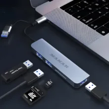 هاب و کارت خوان 5 پورت USB 3.0 ماکار مدل 5in1 MK-HU235
