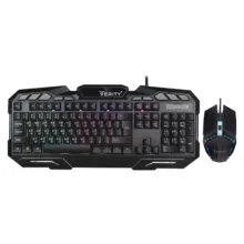 کیبورد و ماوس گیمینگ وریتی مدل V-KB6126GCW، سوییچ ممبران، Full-Size، نورپردازی LED RGB