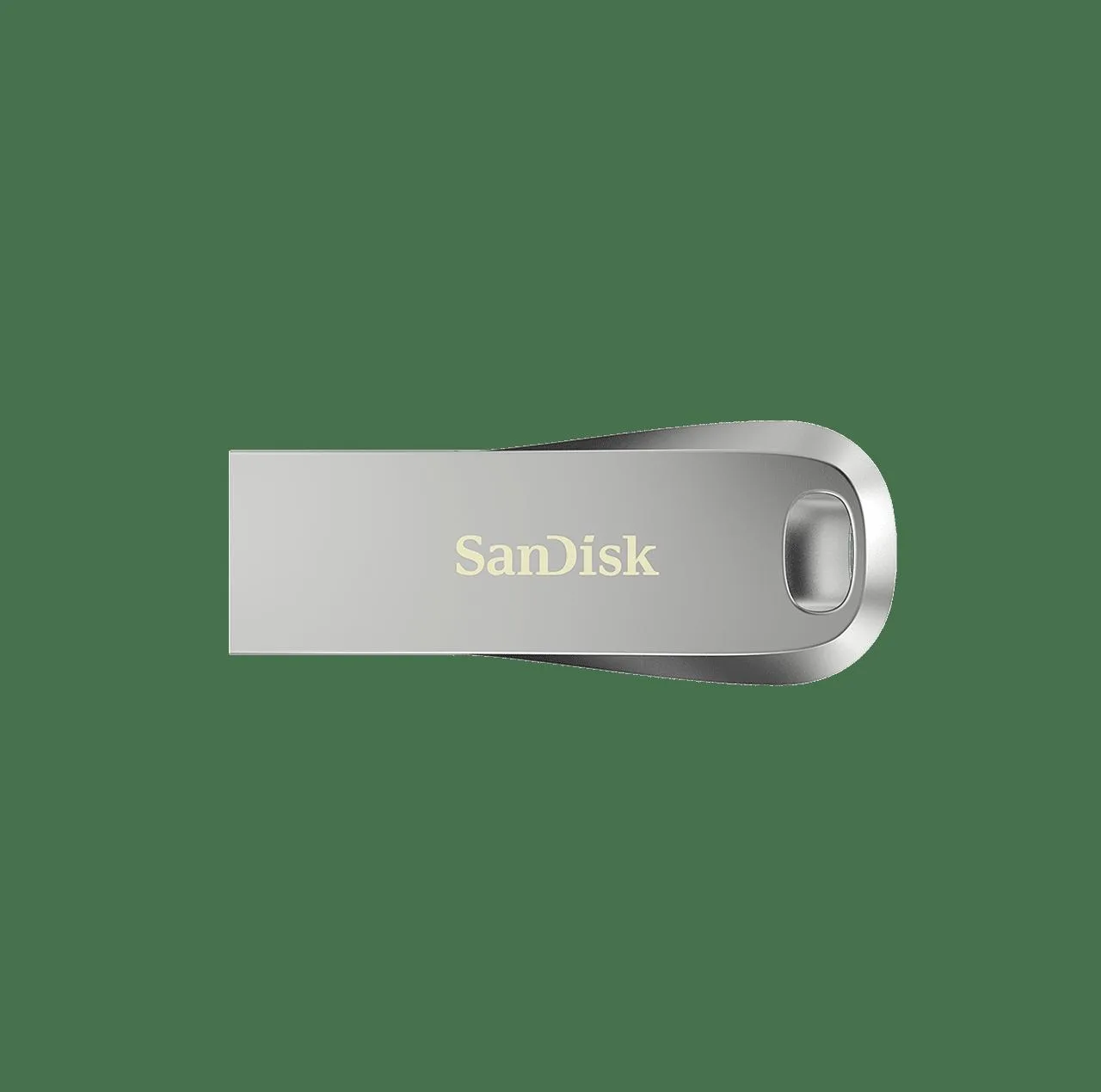 فلش مموری 32 گیگابایت سن دیسک مدل Ultra Luxe با رابط USB سه‌نقطه‌یک، بدنه فلزی و پشتیبانی از نرم‌افزار Secure Access