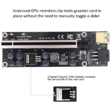 رایزر کارت گرافیک تبدیل PCI EXPRESS X1 به X16 مدل 8 خازن 009s plus