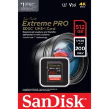 کارت حافظه SDXC سن دیسک مدل Extreme Pro V30 کلاس 10 استاندارد UHS-I U3 سرعت 200mbps ظرفیت 512 گیگابایت