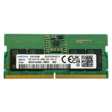 رم لپتاپ 8 گیگابایت DDR5 سامسونگ مدل M425R1GB4BB0 با فرکانس 5600 مگاهرتز، تایمینگ CL46 و فرمفکتور SO-DIMM 262 پین