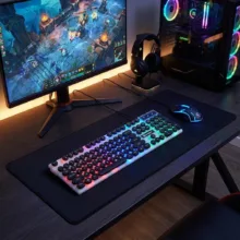 کیبورد و ماوس گیمینگ لایمید مدل GTX300NEW RGB سوئیچ ممبران، Full-Size، نور پردازی LED RGB