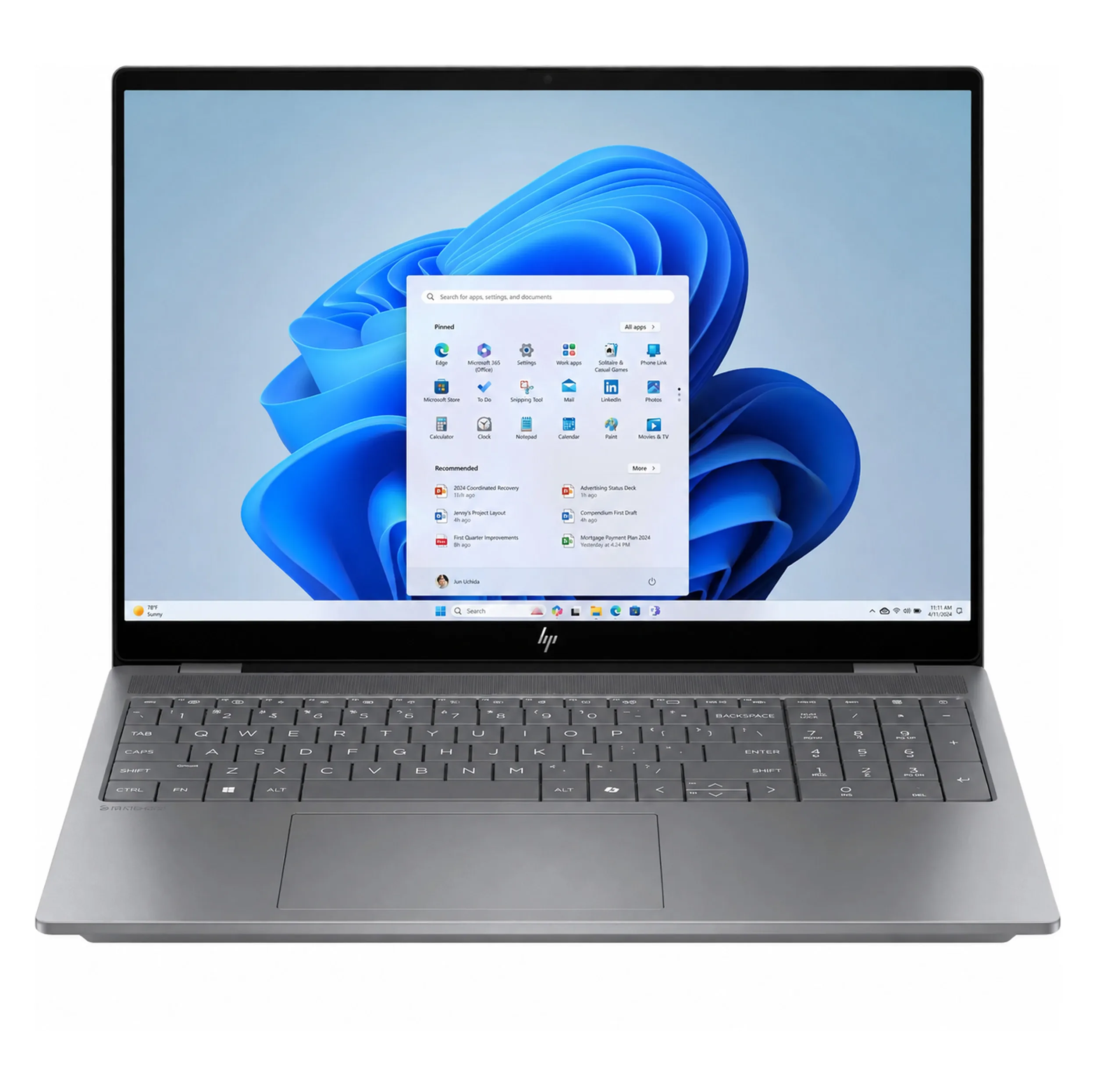 لپ تاپ 16 اینچی اچ‌ پی مدل OmniBook X 16-aw0033dx-Core Ultra 7 255H-RTX4050 6GB-32GB DDR5 5600MHz-2TB SSD-OLED-Touch-Backlit-W
