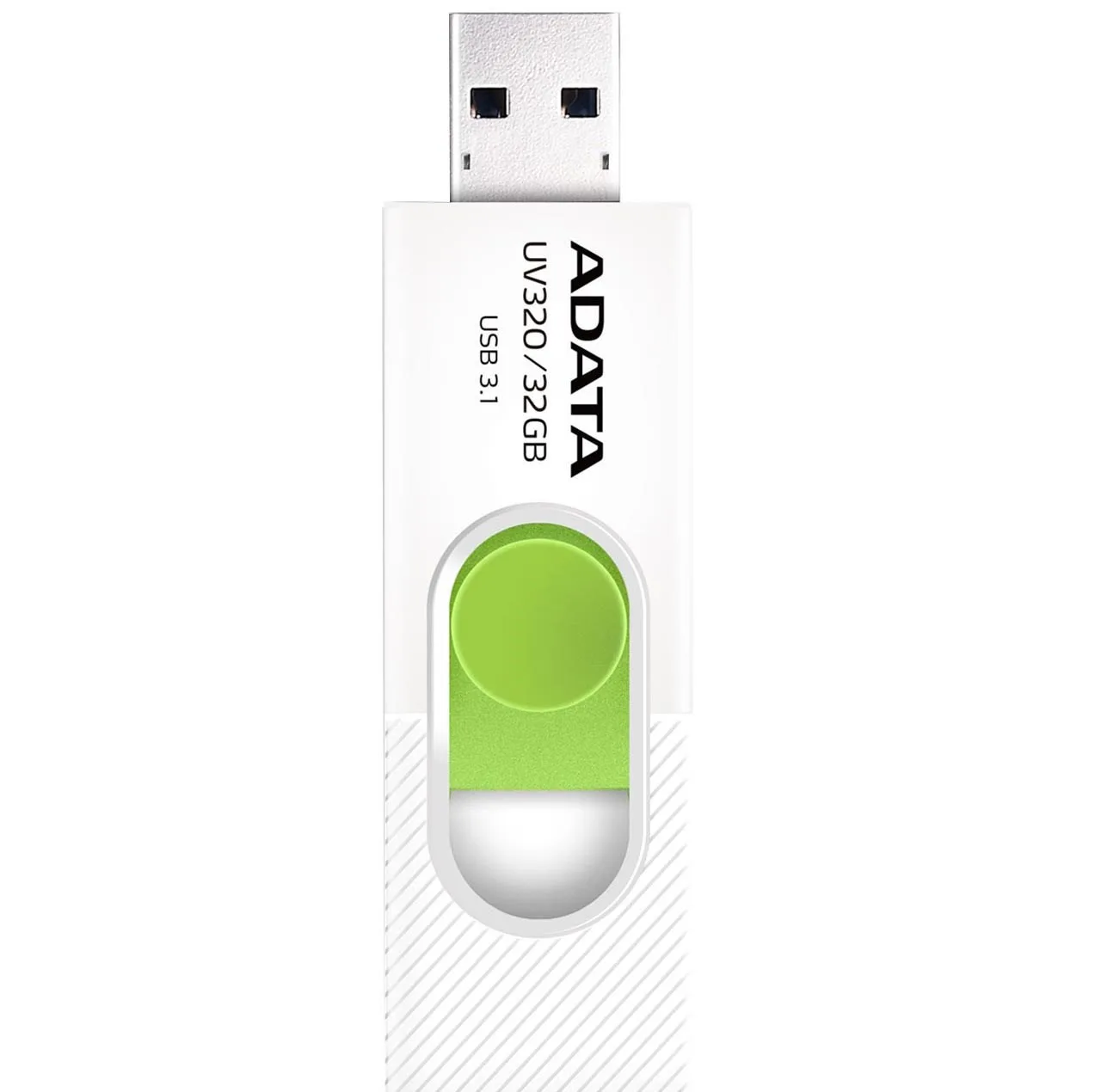 فلش مموری 32 گیگابایت ای دیتا مدل UV320 با درگاه USB 3.1 کشویی و سازگار با ویندوز، مک و لینوکس، مناسب انتقال سریع اطلاعات تا 10 گیگابیت بر ثانیه