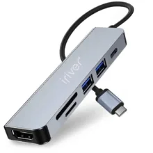 هاب و کارت خوان 5 پورت USB-C آیریور  مدل TC2-4K