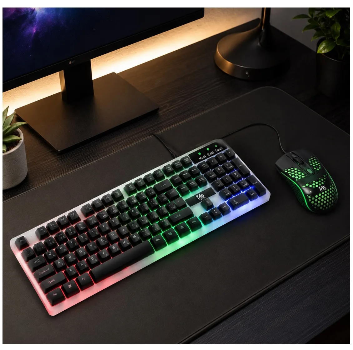 کیبورد و ماوس گیمینگ یوسیتک مدل 2070G