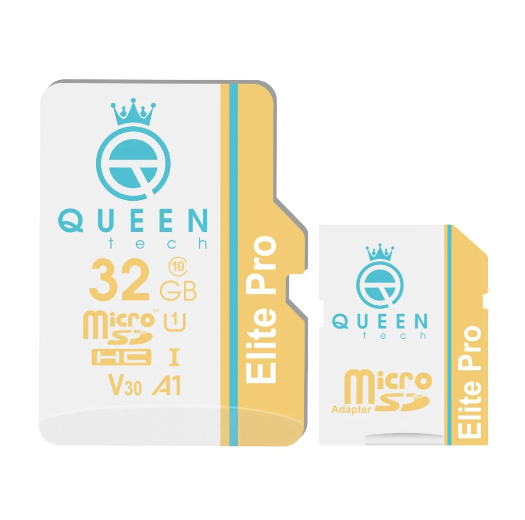 کارت حافظه Micro SDHC کوئین تک مدل Elite pro A1-V30-566X کلاس 10 استاندارد UHS-l U3 سرعت 85mbps ظرفیت 32 گیگابایت به همراه آداپتور SD