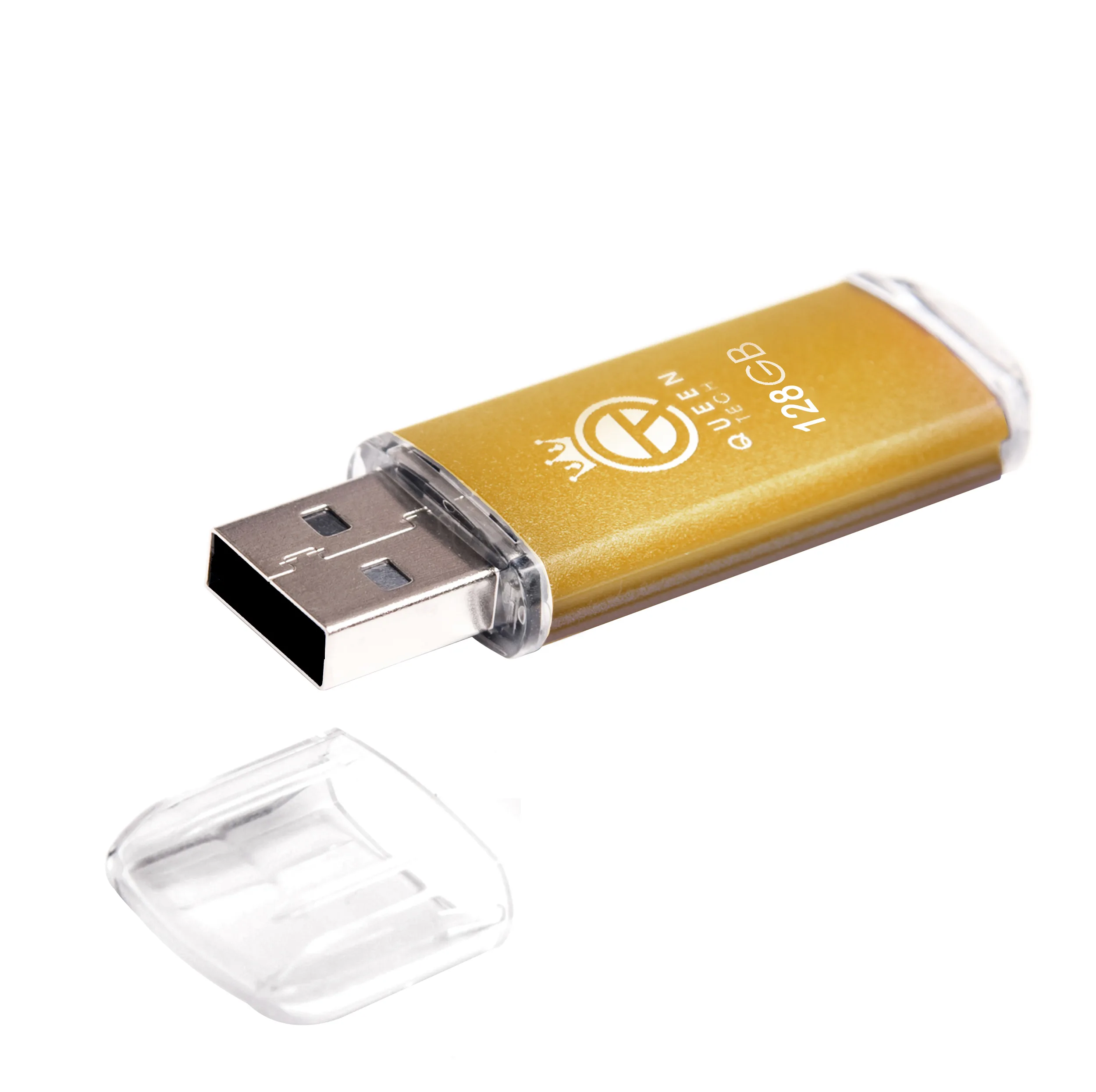 فلش مموری کوئین تک مدل QUICK ظرفیت 128 گیگابایت با رابط USB 2.0 و درپوش محافظ، سازگار با ویندوز، مک، تلویزیون، تبلت و گوشی موبایل