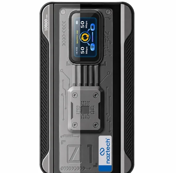 مودم همراه 4G نزتک مدل NAZTECH 99G PLUS 4G با Wi-Fi 6، باتری 10000 میلی‌آمپرساعتی، پشتیبانی از 10 کاربر و درگاه USB Type-C