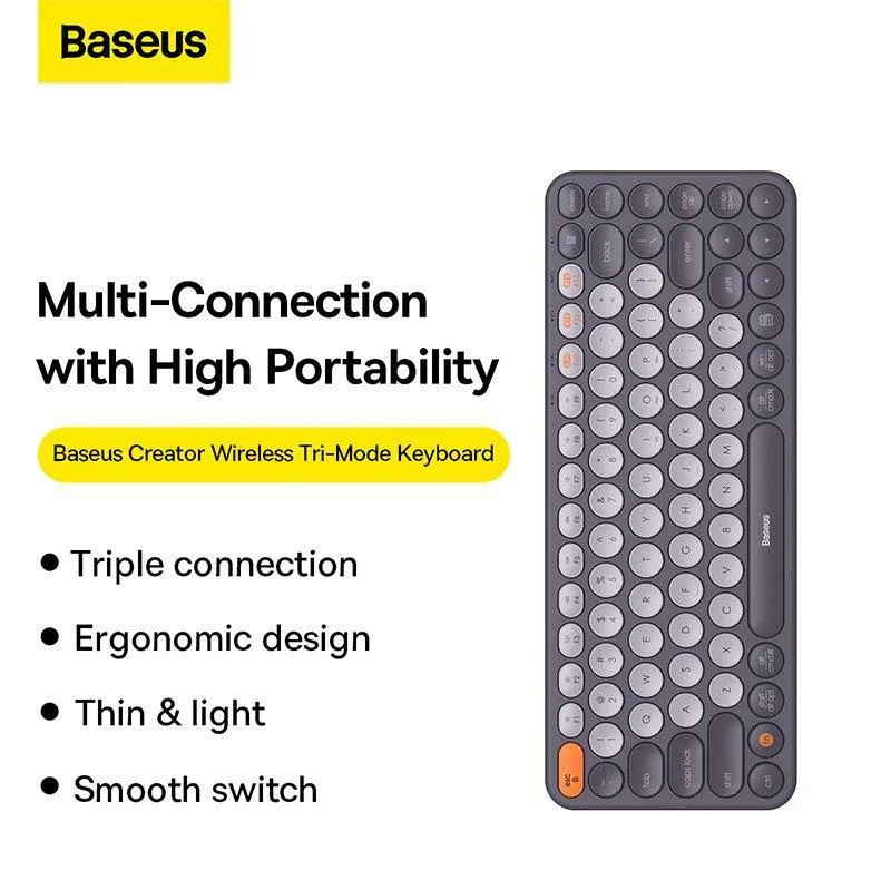 کیبورد بی سیم بیسوس مدل K01A B00955503413 Wireless Tri-Mode