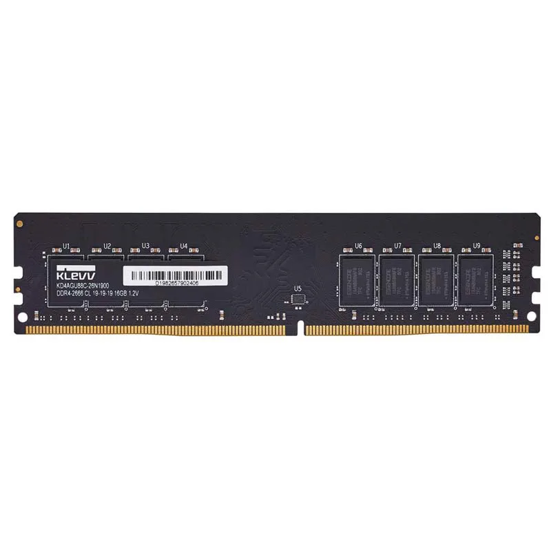 رم دسکتاپ DDR4 کلو مدل PC4-21300 ظرفیت 4 گیگابایت، با فرکانس 2666 مگاهرتز، تایمینگ CL19 و ماژول U-DIMM تک‌کاناله