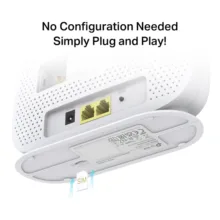 مودم روتر 4G تی‌پی‌لینک مدل TL-MR105 با پشتیبانی از شبکه‌های LTE/4G/3G/2G، استاندارد IEEE 802.11b/g/n، فرکانس 2.4 گیگاهرتز، فایروال IPv4 SPI و پشتیبانی همزمان تا 32 کاربر