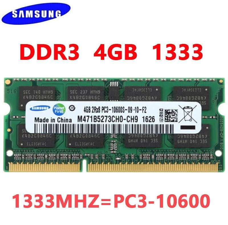 رم لپ تاپ DDR3 تک کاناله 1333 مگاهرتز CL11 سامسونگ مدل PC3 ظرفیت 4گیگابایت
