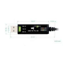 مبدل صنعتی USB به سریال ویوشیر مدلUSB TO TTL (C)
